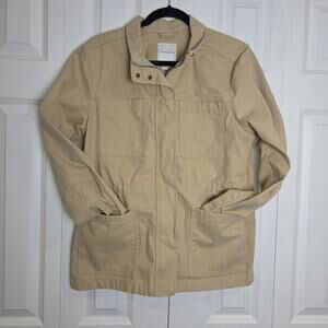 Vintage  X  America Women's Tan Canvas Chore Anorak Jacket Medium